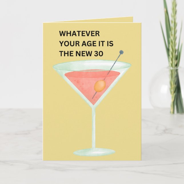 The New 30 | Funny Birthday  Card (Front)