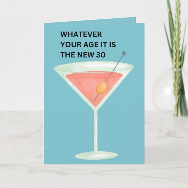 The New 30 | Funny Birthday  Card (Front)