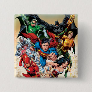 The New 52 Cover #1 4th Print 2 Inch Square Button