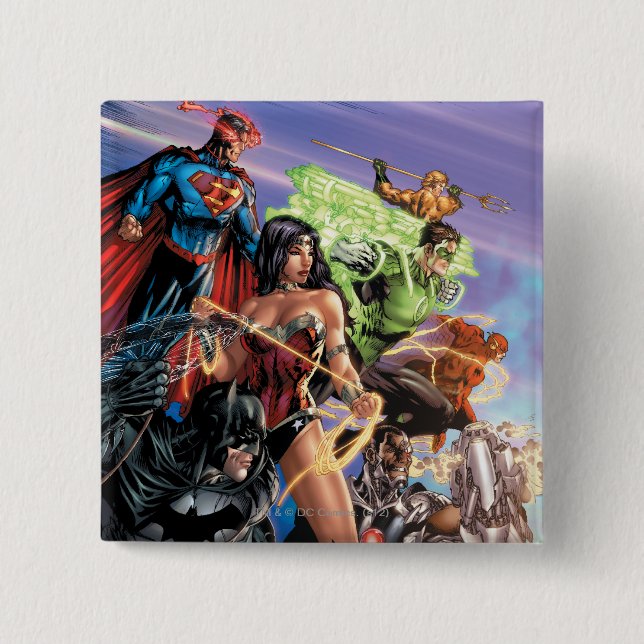 The New 52 Cover #5 Variant 2 Inch Square Button (Front)