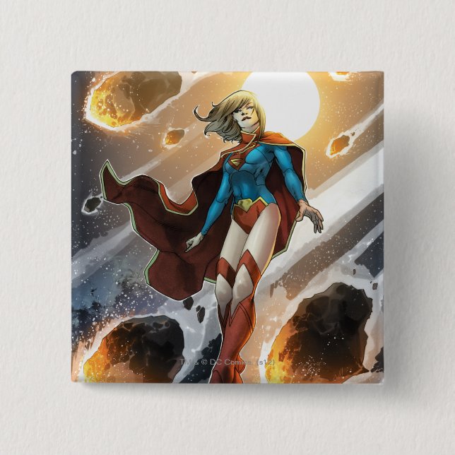 The New 52 - Supergirl #1 2 Inch Square Button (Front)