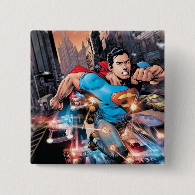 The New 52 - Superman #1 2 2 Inch Square Button (Front)