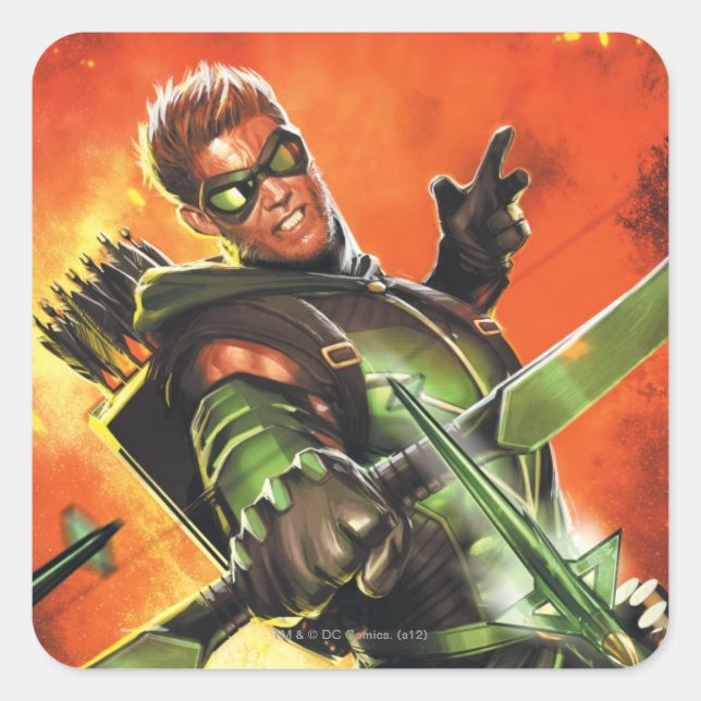 The New 52 - The Green Arrow #1 Square Sticker (Front)