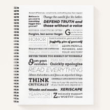 The New ABCs of Life 8.5x11 Hardcover Notebook