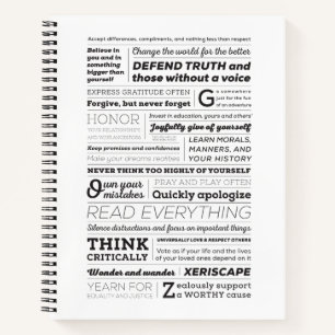 The New ABCs of Life 8.5x11 Hardcover Notebook