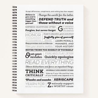 The New ABCs of Life 8.5x11 Hardcover Notebook