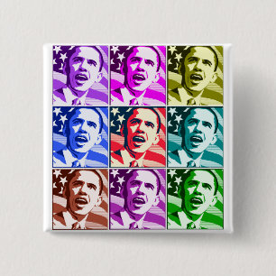 The New America, President Barack Obama .ized 2 Inch Square Button