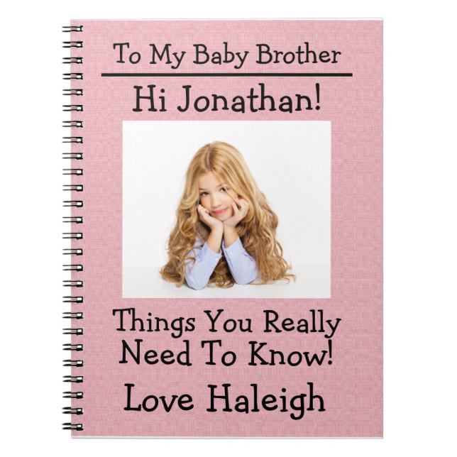 The New Big Sister - Notes to the Baby -  Notebook (Front)