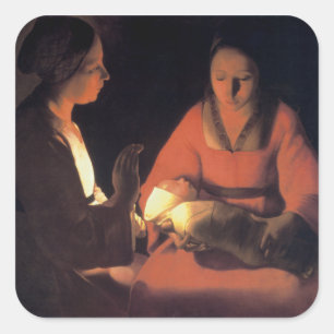 The New Born Child Square Sticker