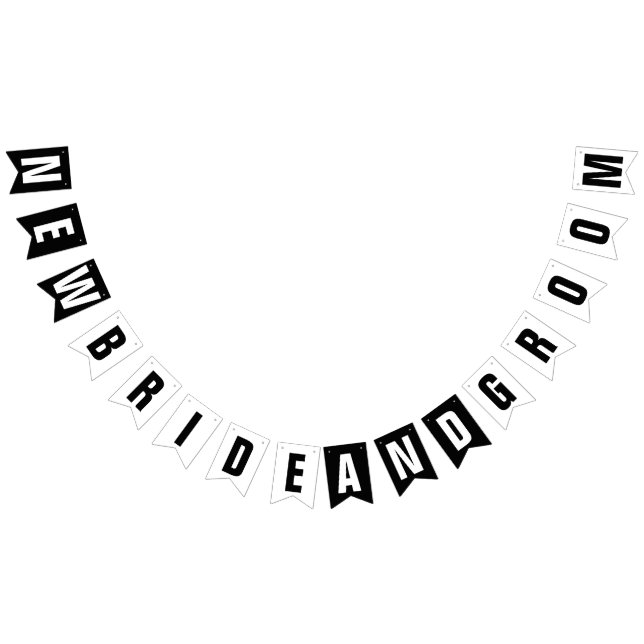 THE NEW BRIDE AND GROOM WEDDING DECOR BUNTING FLAGS (All)