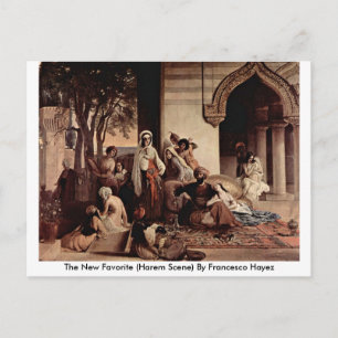 The New Favourite (Harem Scene) By Francesco Hayez Postcard