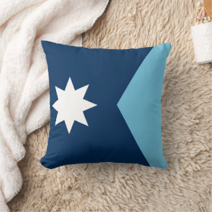 The new Flag of Minnesota State Throw Pillow