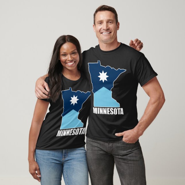 The new Flag of Minnesota State with map T-Shirt (Unisex)