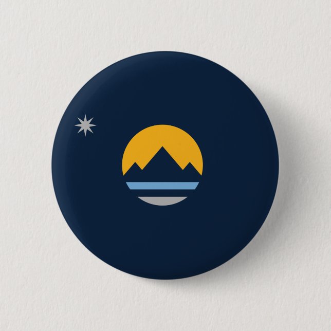 The New Flag of Reno, Nevada 2 Inch Round Button (Front)