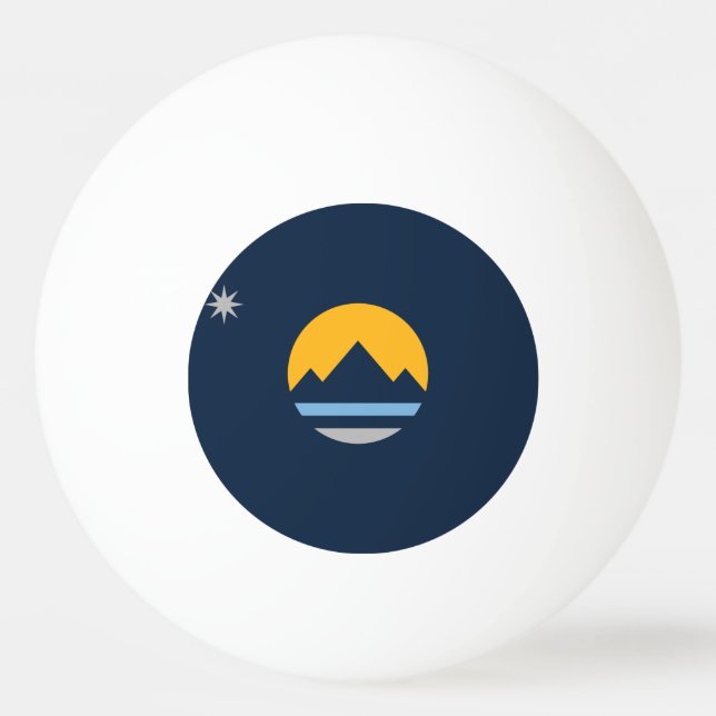 The New Flag of Reno, Nevada Ping Pong Ball (Front)