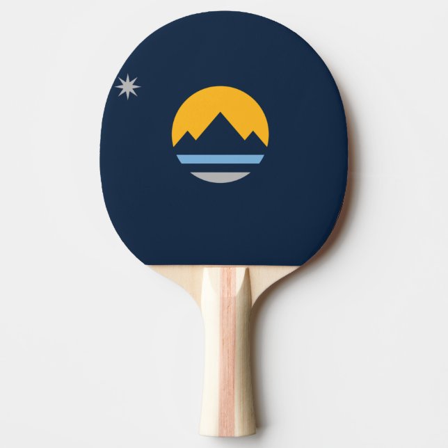 The New Flag of Reno, Nevada Ping Pong Paddle (Front)