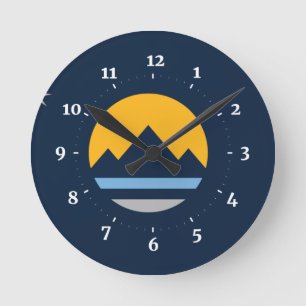 The New Flag of Reno, Nevada Round Clock