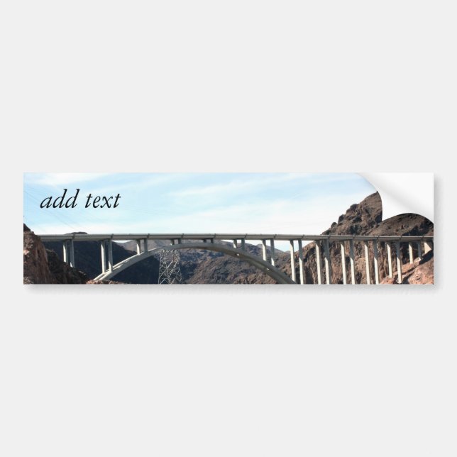 The New Hoover Dam Bypass Bridge Bumper Sticker (Front)
