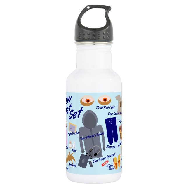 The New Jet Set Funny Tourist Airline Travel 532 Ml Water Bottle (Front)