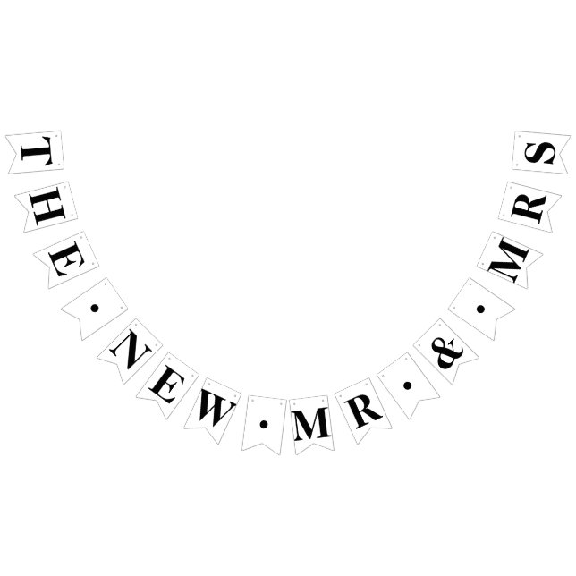 THE NEW MR AND MRS WEDDING DECOR BUNTING FLAGS (All)