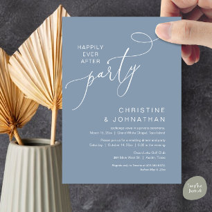 The New Mr and Mrs, Wedding Elopement Dinner Party Invitation