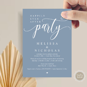 The New Mr and Mrs, Wedding Elopement Dinner Party Invitation