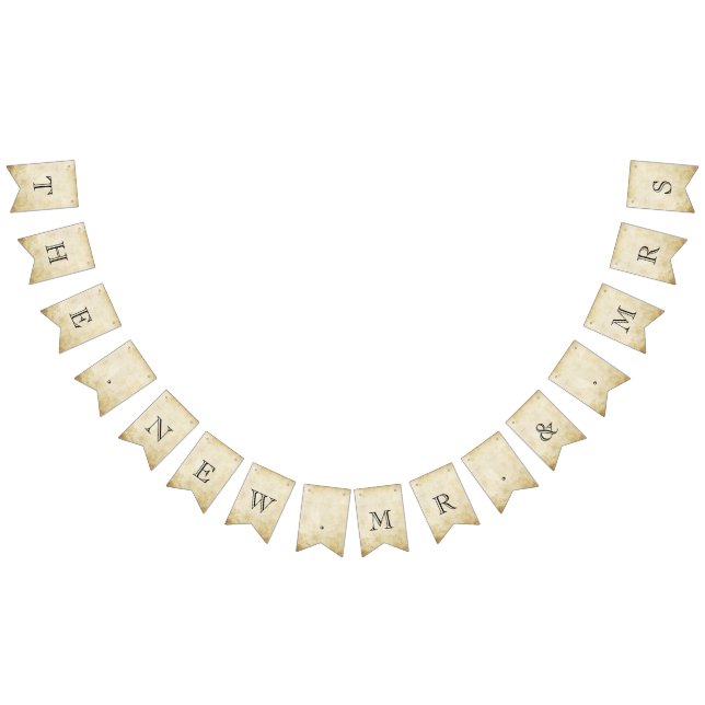 The New Mr. & Mrs. Vintage Wedding Bunting Flags (All)
