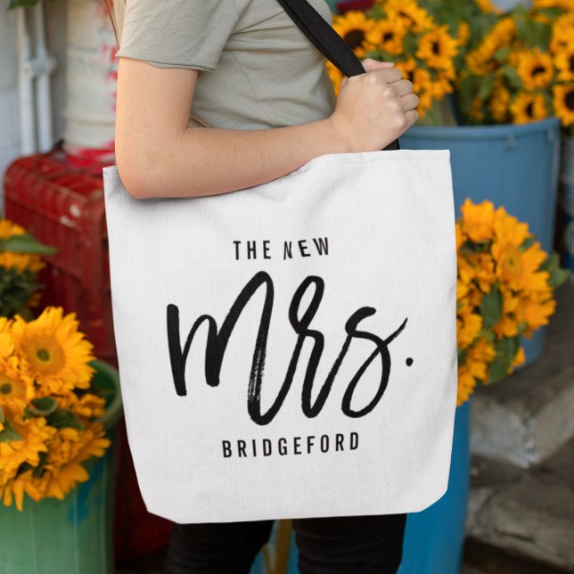 The New Mrs Personalized Bride Tote Bag (Creator Uploaded)