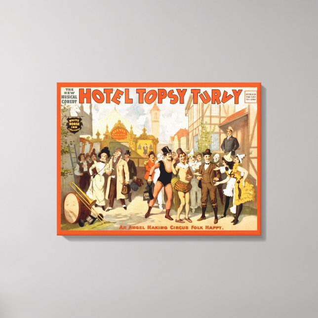 The New Musical Comedy, Hotel Topsy Turvy Canvas Print (Front)