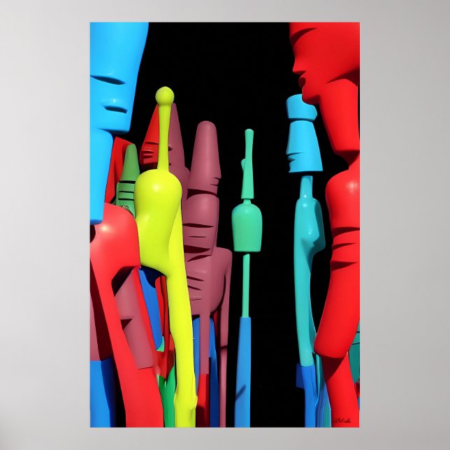 The New Puppets Surreal Art Poster (Front)
