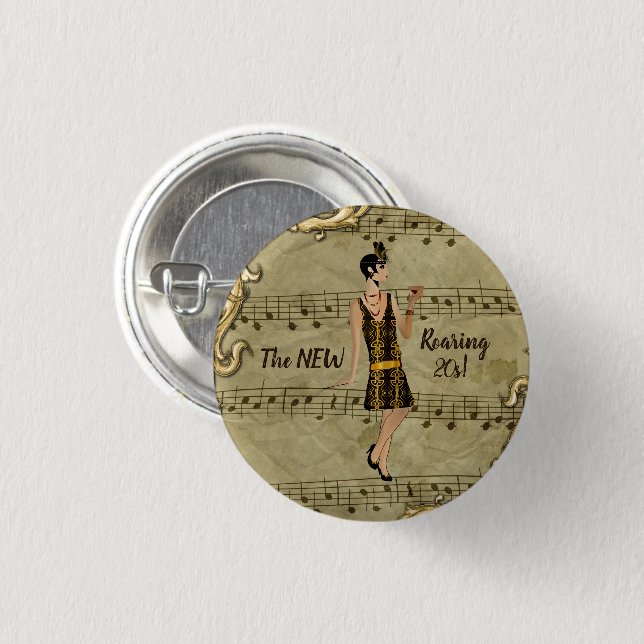 The NEW Roaring 20s! 1 Inch Round Button (Front & Back)