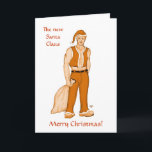 The new Santa Claus - Merry Christmas! Holiday Card<br><div class="desc">The new Santa Claus - Merry Christmas!  Coloured pencil drawing by Krisi ArtKSZP >>> More Products in Store Category >>> Funny Drawings - Lustige Zeichnungen >>> The new Santa Claus</div>