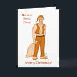 The new Santa Claus - Merry Christmas! Holiday Card<br><div class="desc">The new Santa Claus - Merry Christmas! Coloured pencil drawing by Krisi ArtKSZP >>> More Products in Store Category >>> Funny Drawings - Lustige Zeichnungen >>> The new Santa Claus</div>