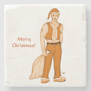 The new Santa Claus - Merry Christmas! Stone Coaster