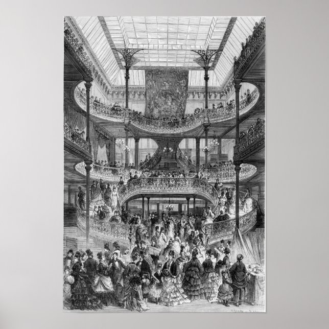 The New Staircase in 'Au Bon Marche' Poster (Front)