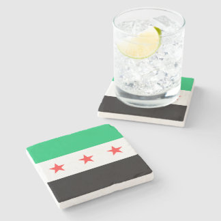 The new Syrian syria freedom post revolution flag Stone Coaster