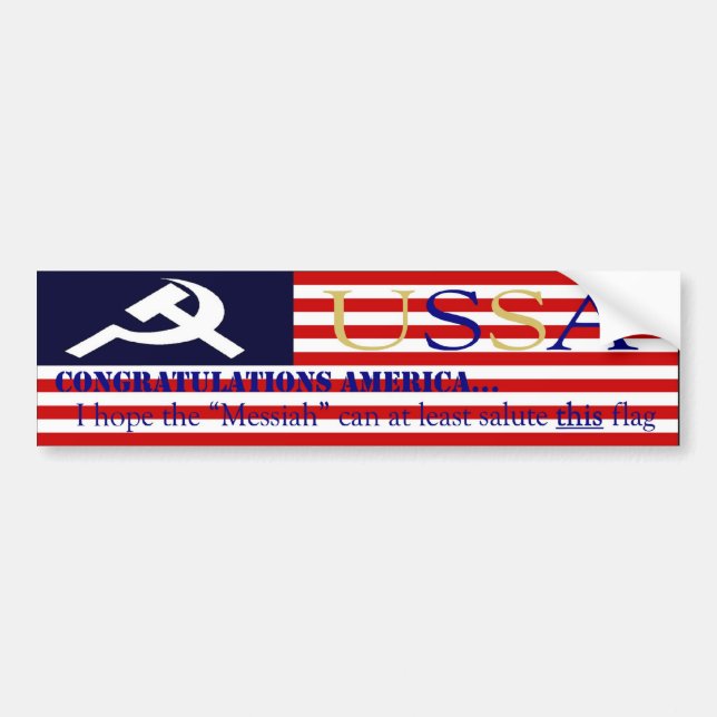 The New USSA NOBAMA Bumper Sticker (Front)