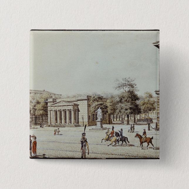 The new Watch House, next to the Armoury, Berlin 2 Inch Square Button (Front)
