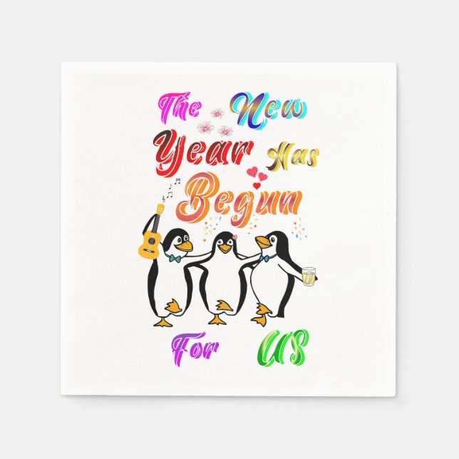 The New Year Has Begun For Us Napkin (Front)
