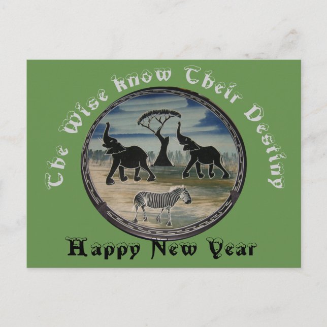 The New Year Holiday Postcard (Front)