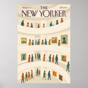 The New Yorker Museum Scene Poster