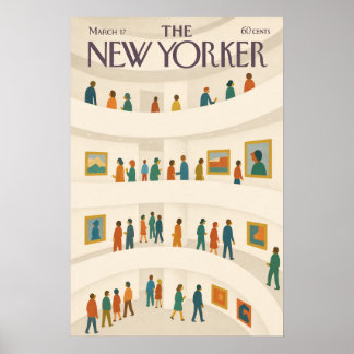 The New Yorker Museum Scene Poster
