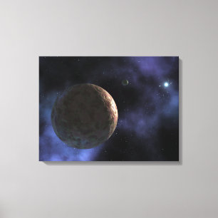 The newly discovered planet-like object canvas print