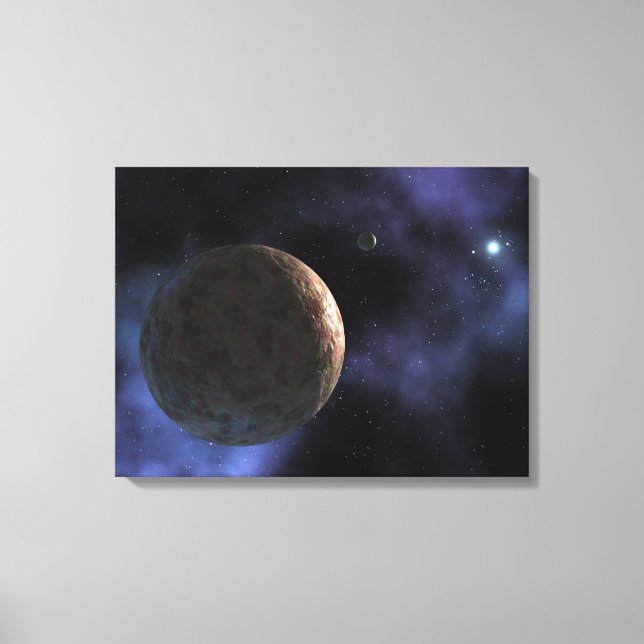 The newly discovered planet-like object canvas print (Front)