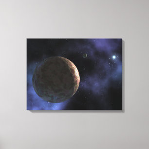 The newly discovered planet-like object canvas print