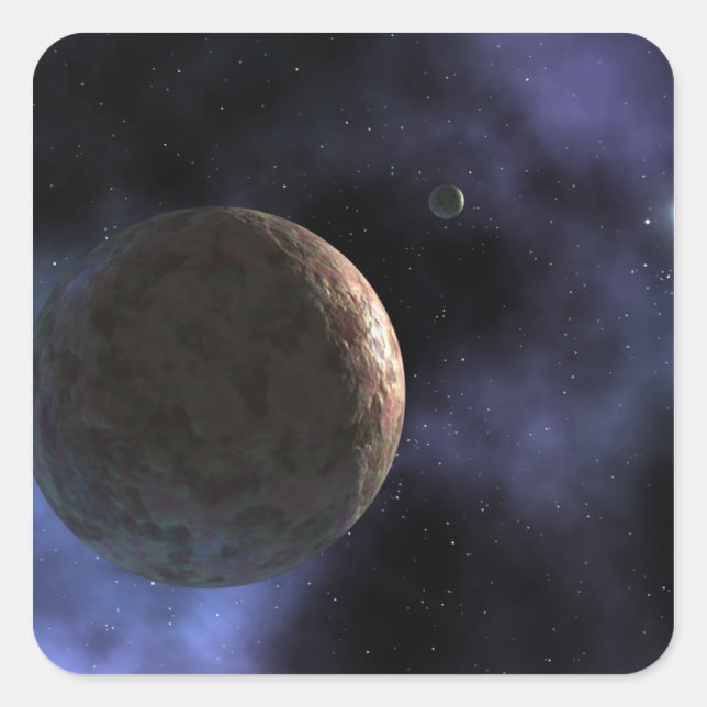 The newly discovered planet-like object square sticker (Front)