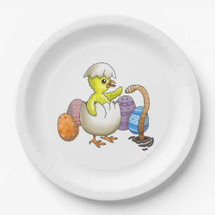 The Newly Hatched Easter Chick Paper Plate