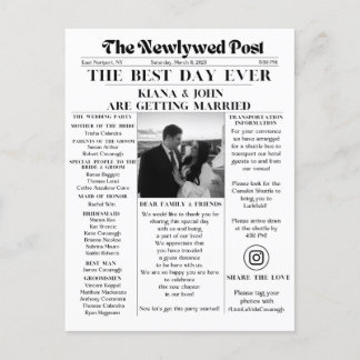 The Newlywed Post Postcard