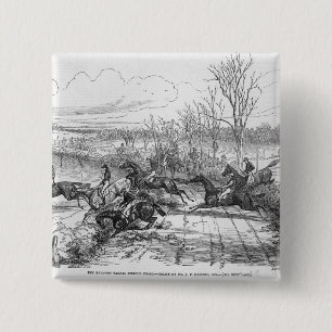 The Newport Pagnel Steeple Chase 2 Inch Square Button