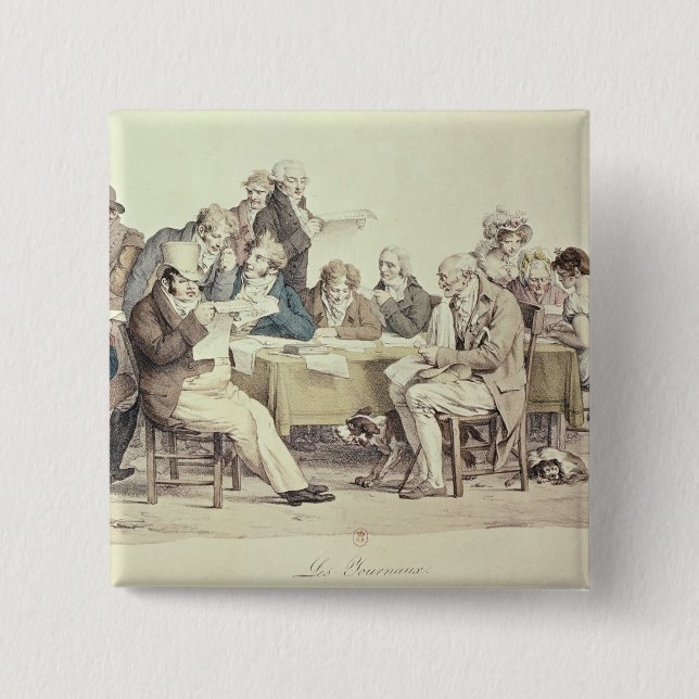 The Newspapers 2 Inch Square Button (Front)